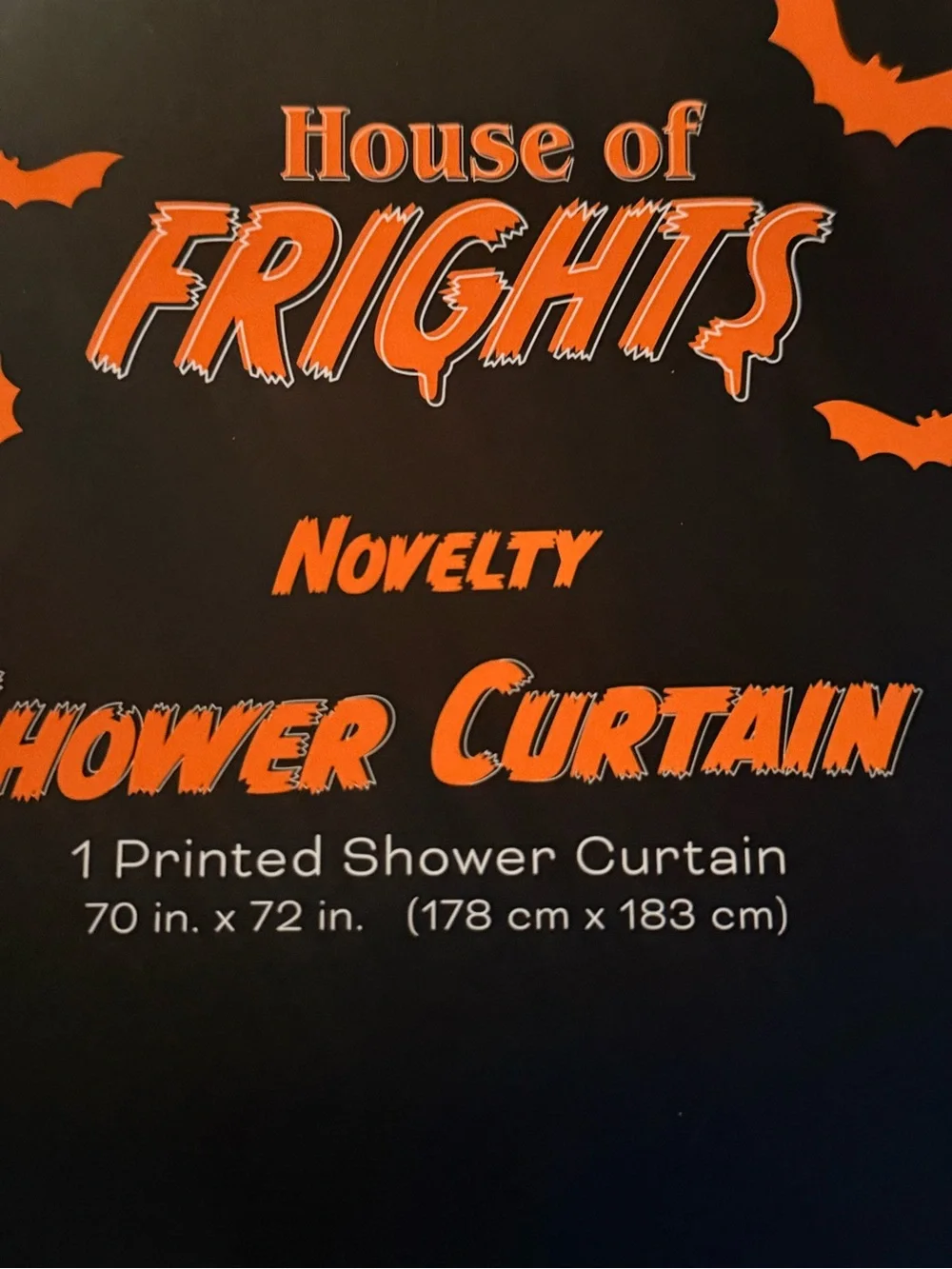 Orange & Black Halloween Shower Curtain